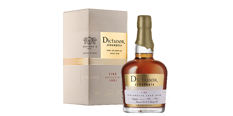 Dictador Jerarquia FINO 29YO 41vol GB plus bottle.jpg