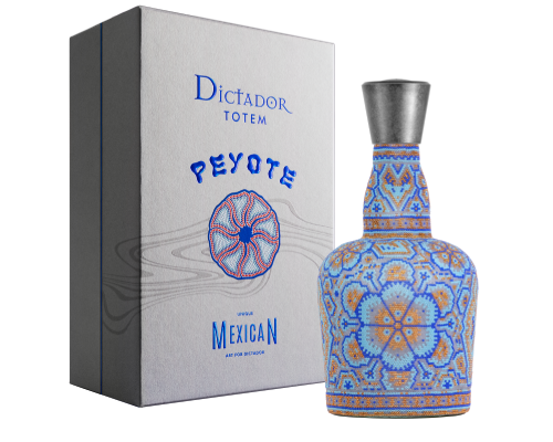 Dictador Totem Peyote azul y dorado 1995 40.5vol box.png