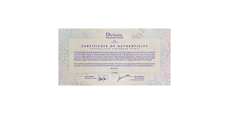 Dictador Generations en Lalique certyficate 1.tif